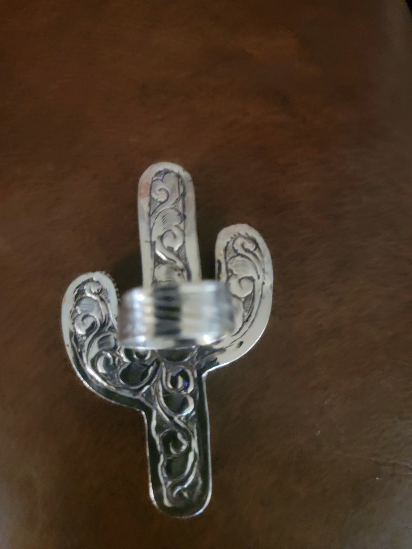 Large Kingman Cactus Ring