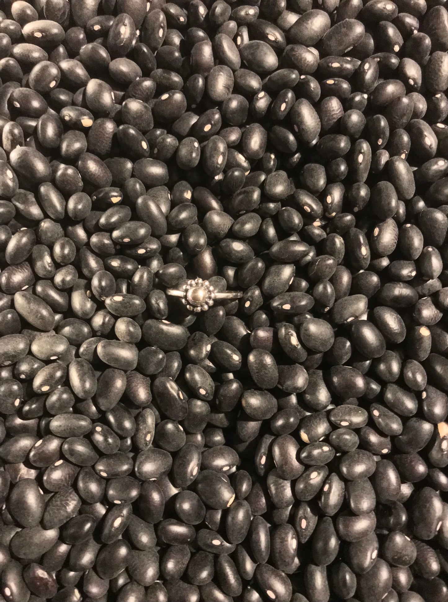 Sterling beaded flower Ring sz 4