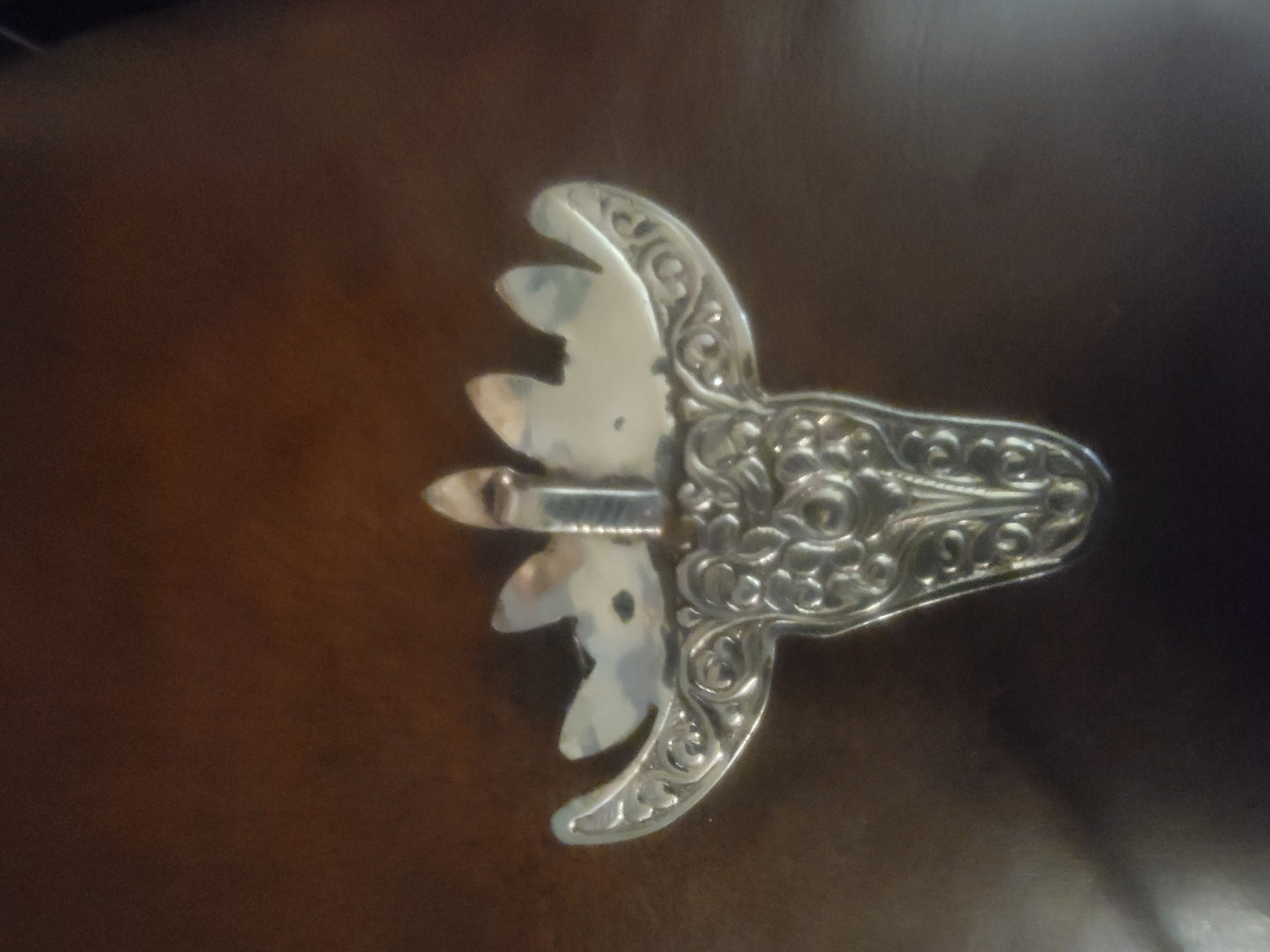 Longhorn Pendant with stones