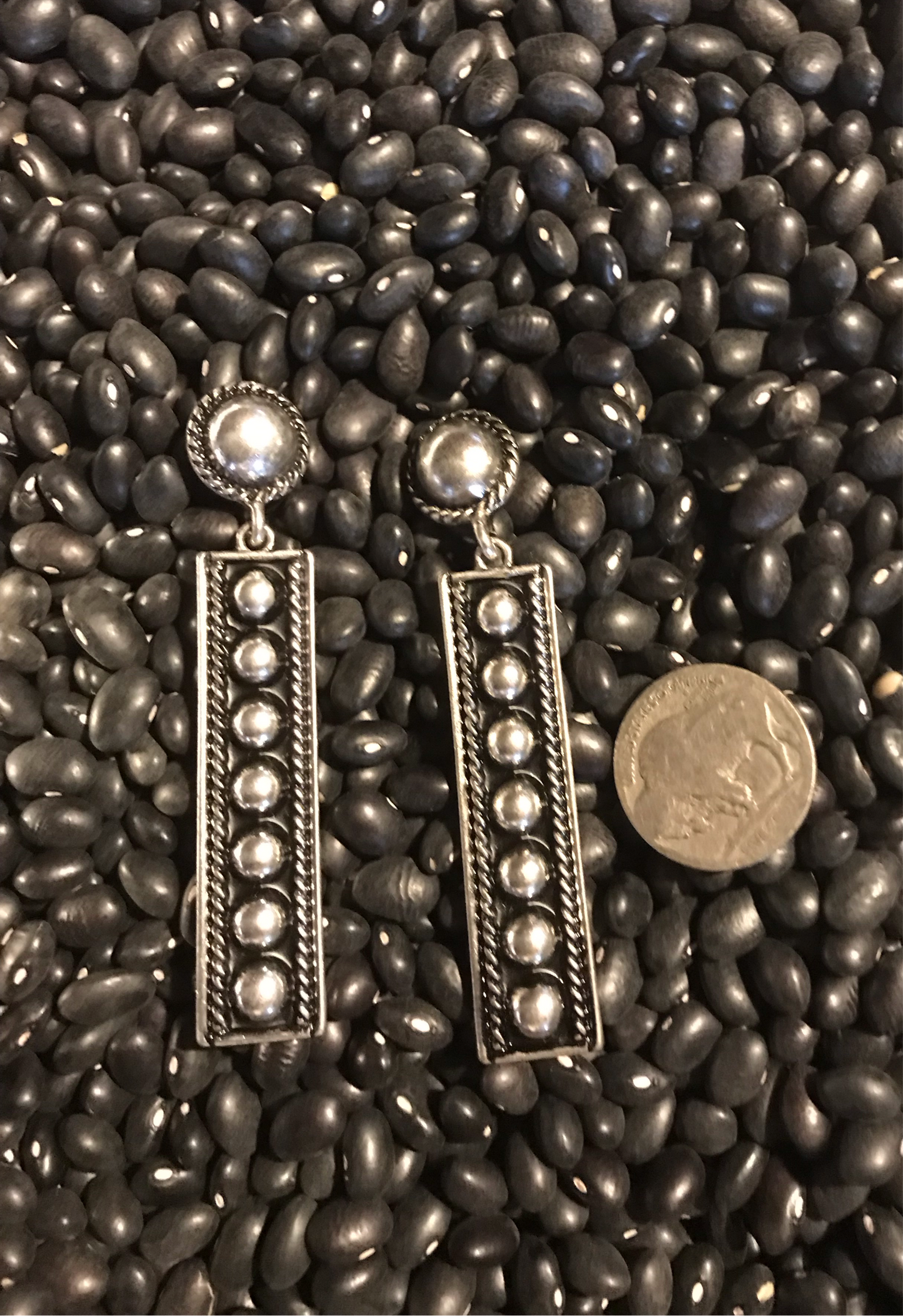 Long Straight Bubble Earrings
