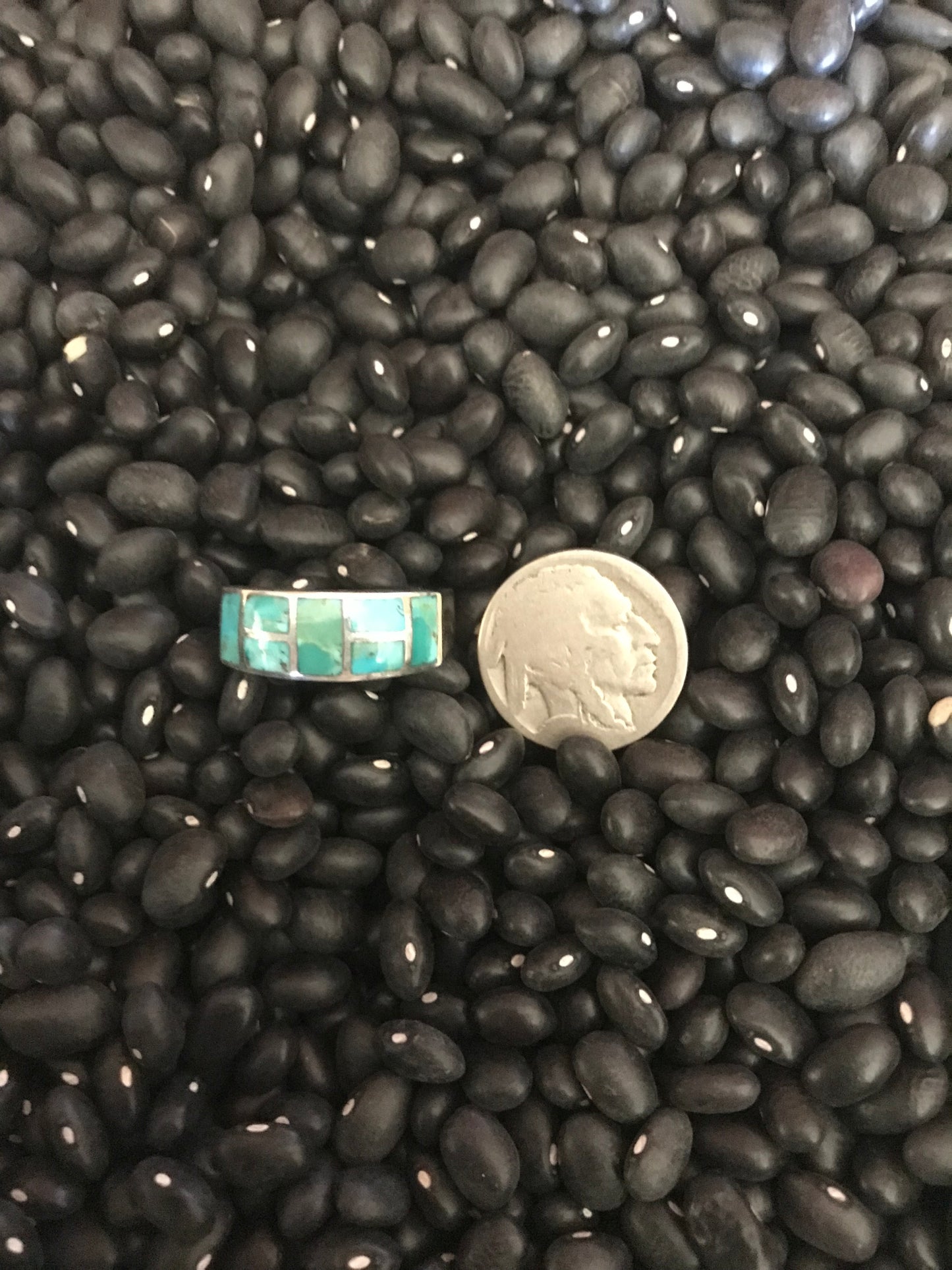 Wide Turquoise Inlay Ring