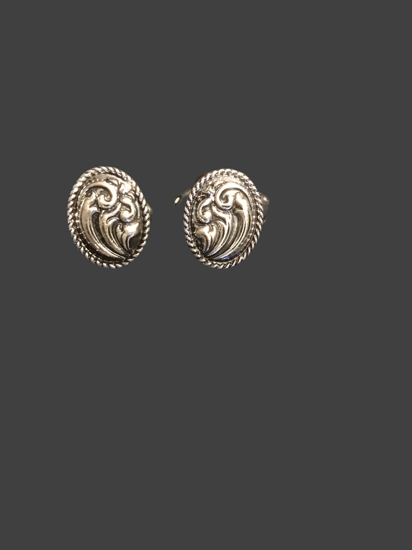 Oval Concho Earrings