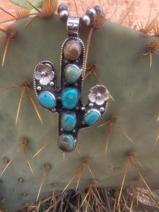 Large “brown” cactus pendant