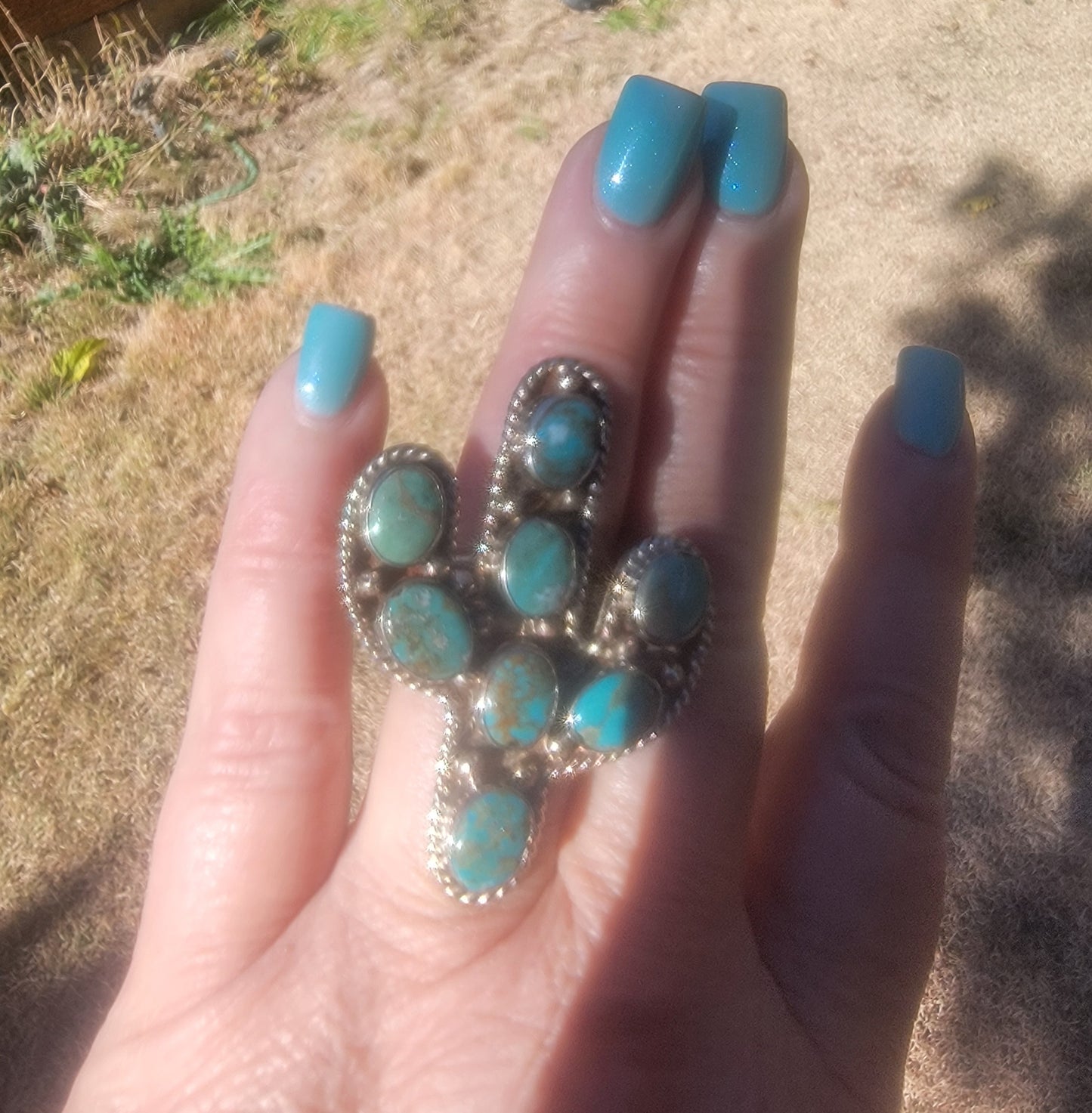 Medium Kingman Cactus Ring