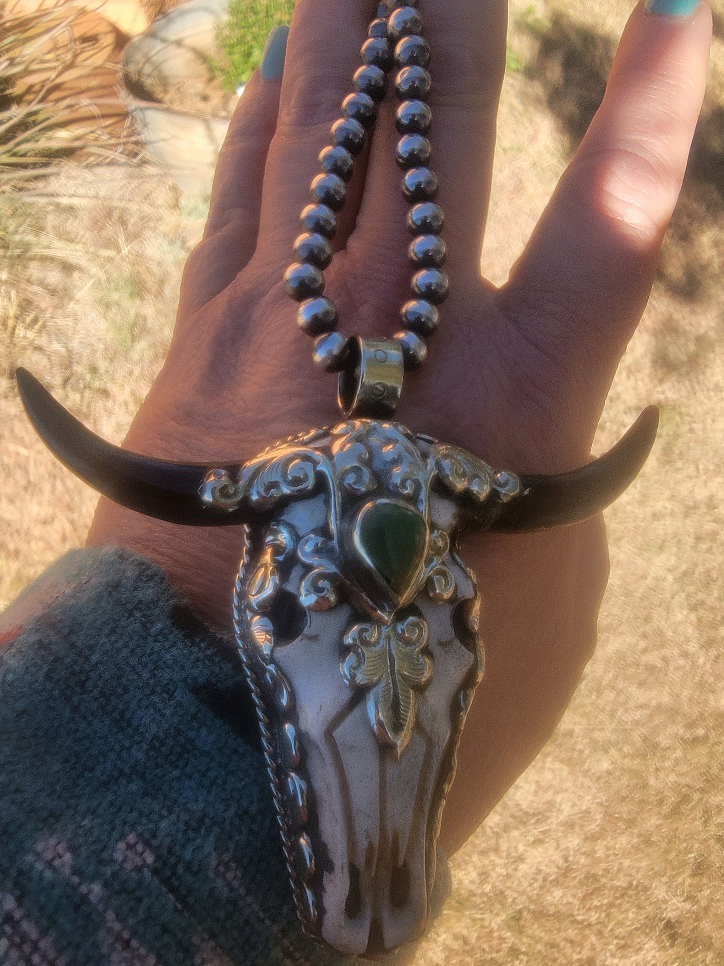 Large Longhorn Pendant