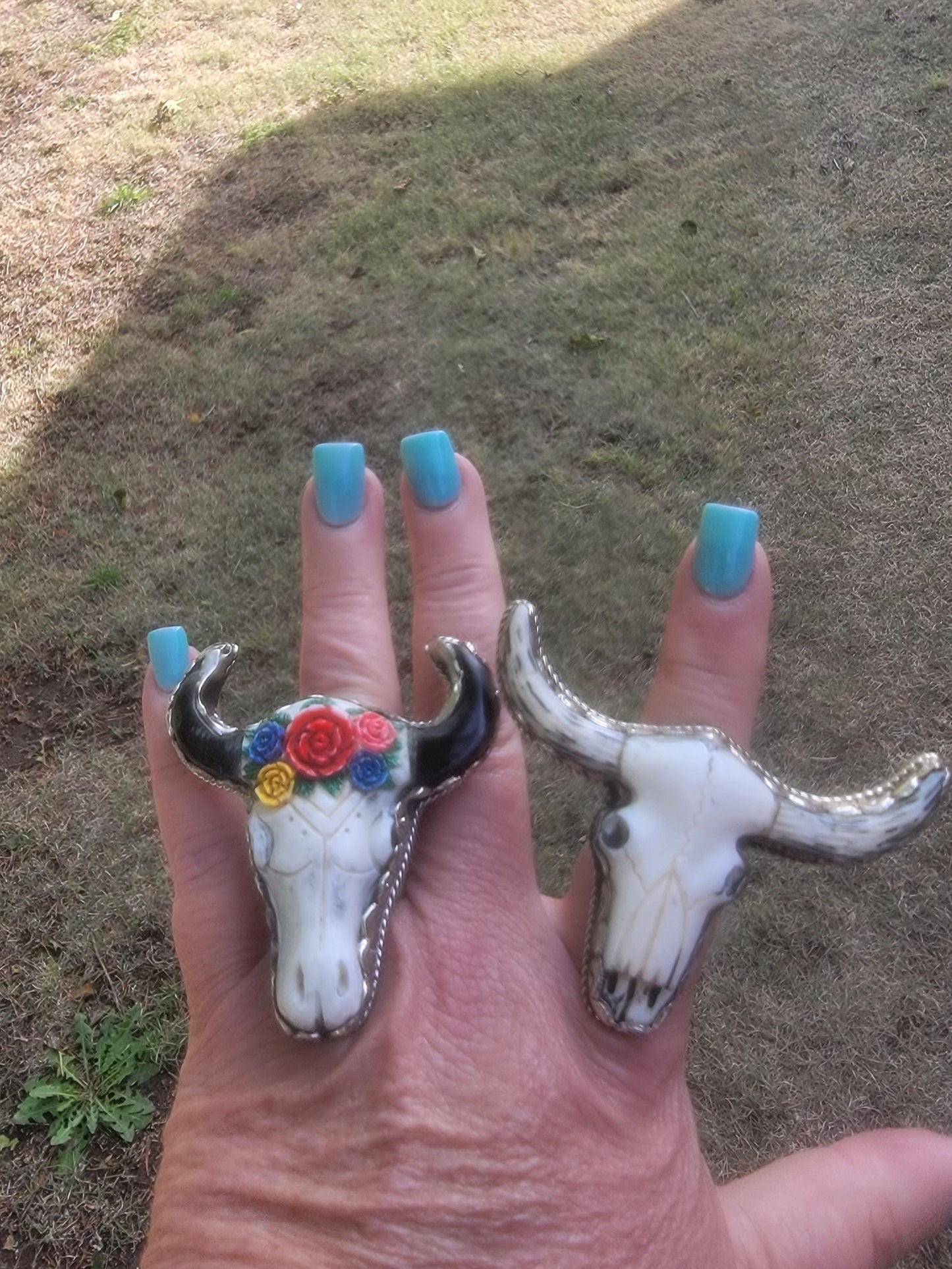 Flower Longhorn Ring